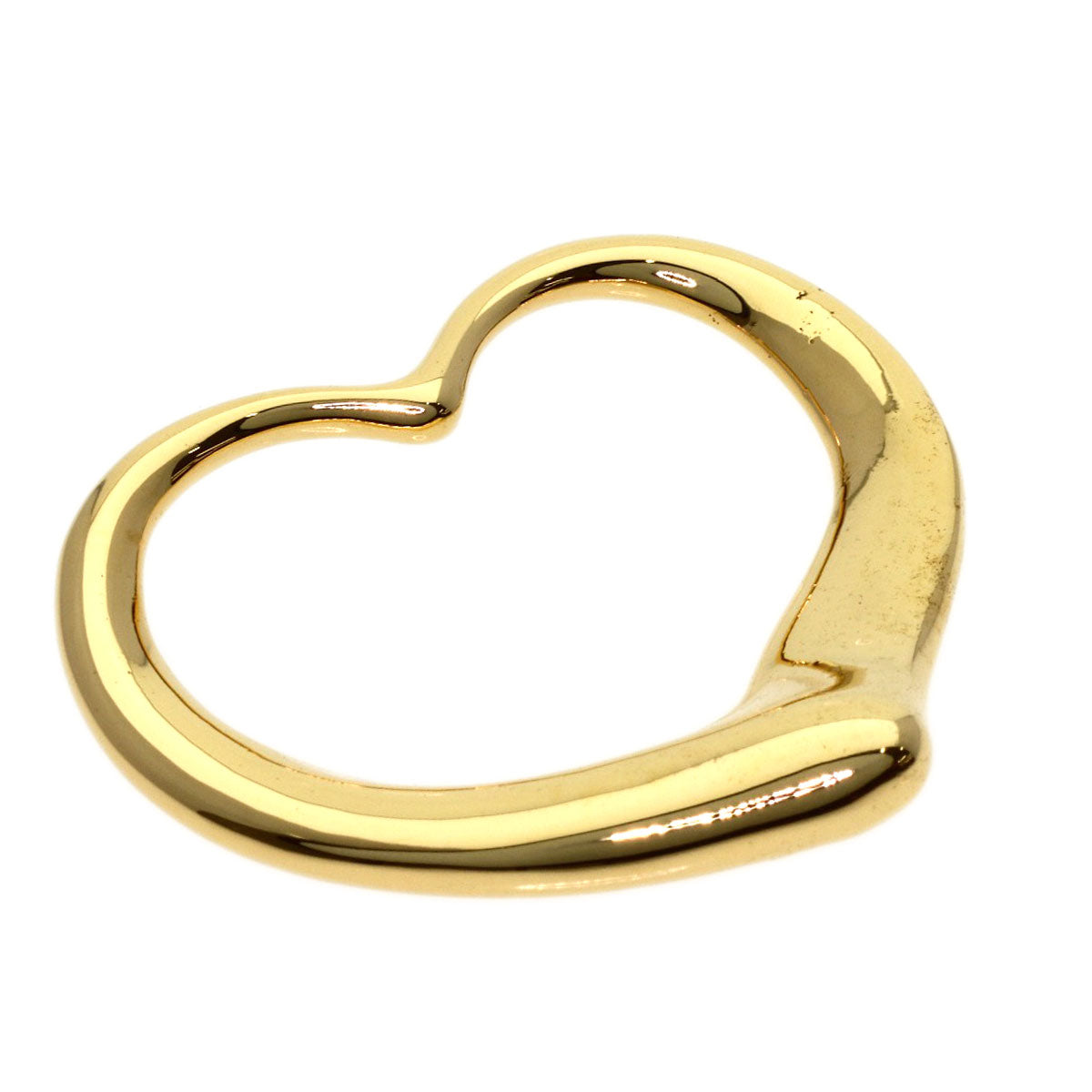 TIFFANY&Co. Open heart Pendant top K18 Yellow Gold Ladies [Used]