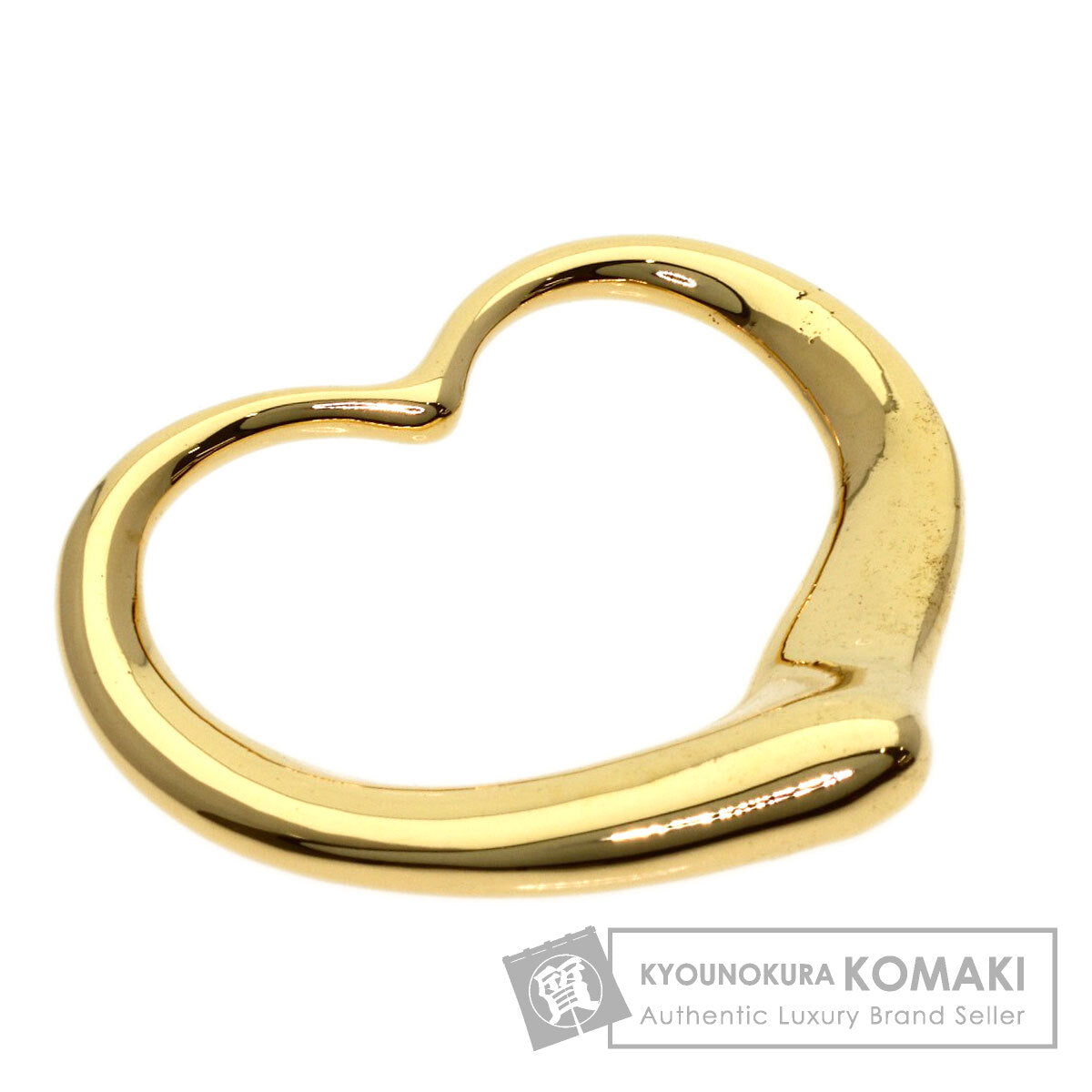TIFFANY&Co. Open heart Pendant top K18 Yellow Gold Ladies [Used]
