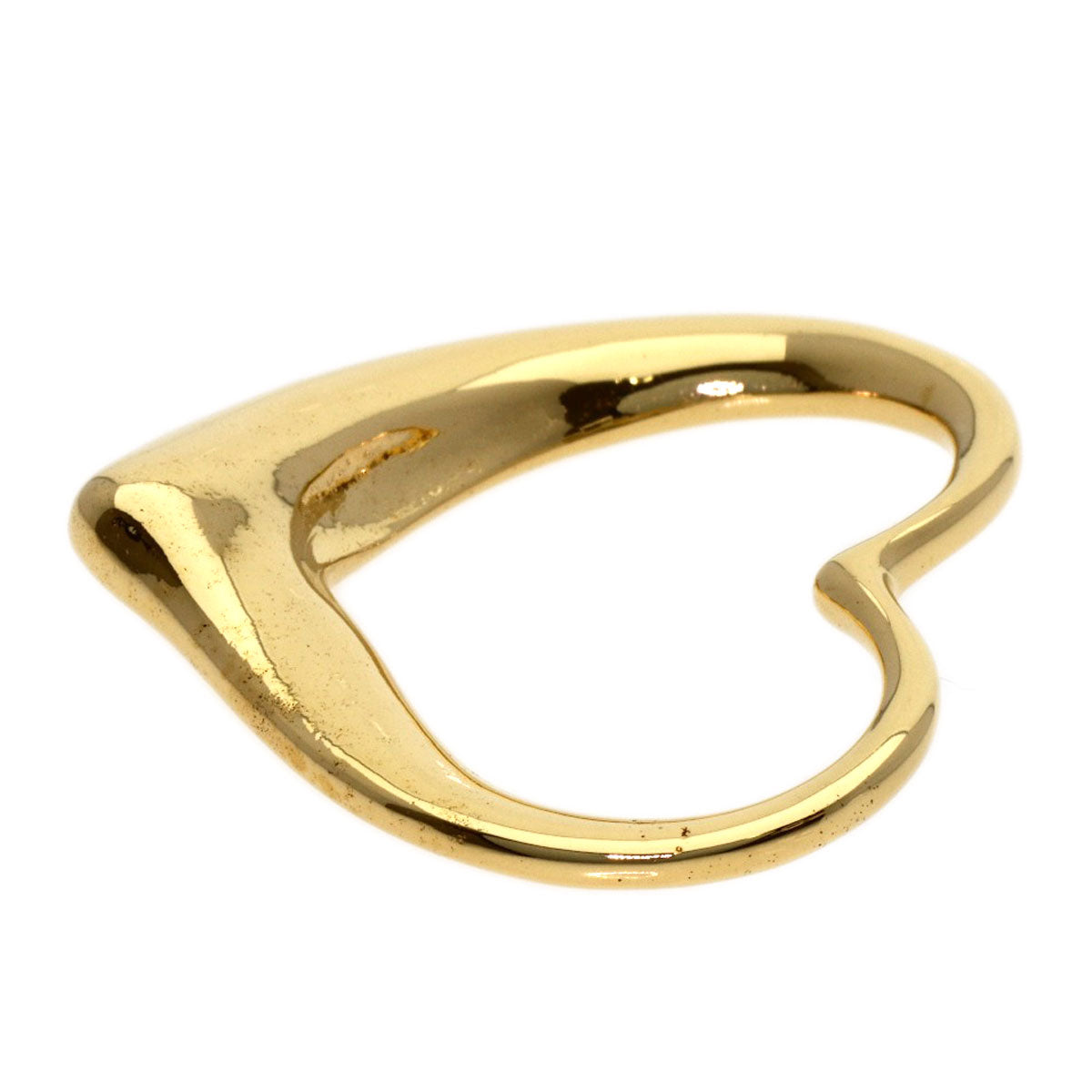 TIFFANY&Co. Open heart Pendant top K18 Yellow Gold Ladies [Used]