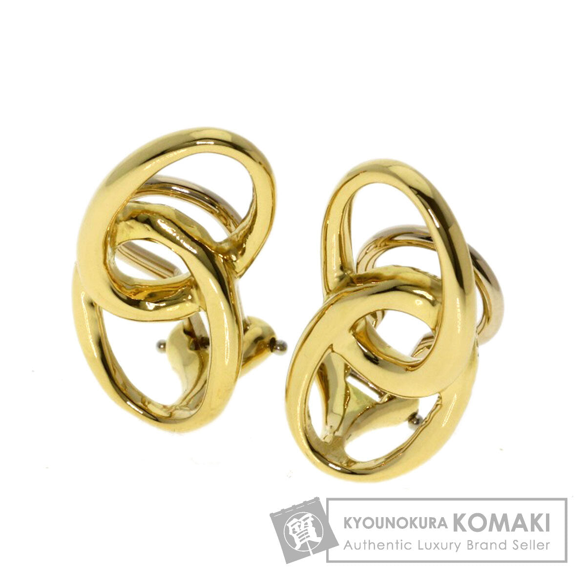 TIFFANY&Co. Double loop Earring K18 Yellow Gold Ladies [Used]