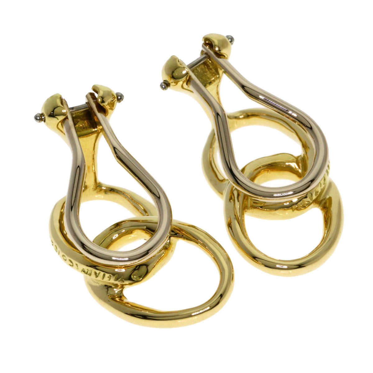 TIFFANY&Co. Double loop Earring K18 Yellow Gold Ladies [Used]
