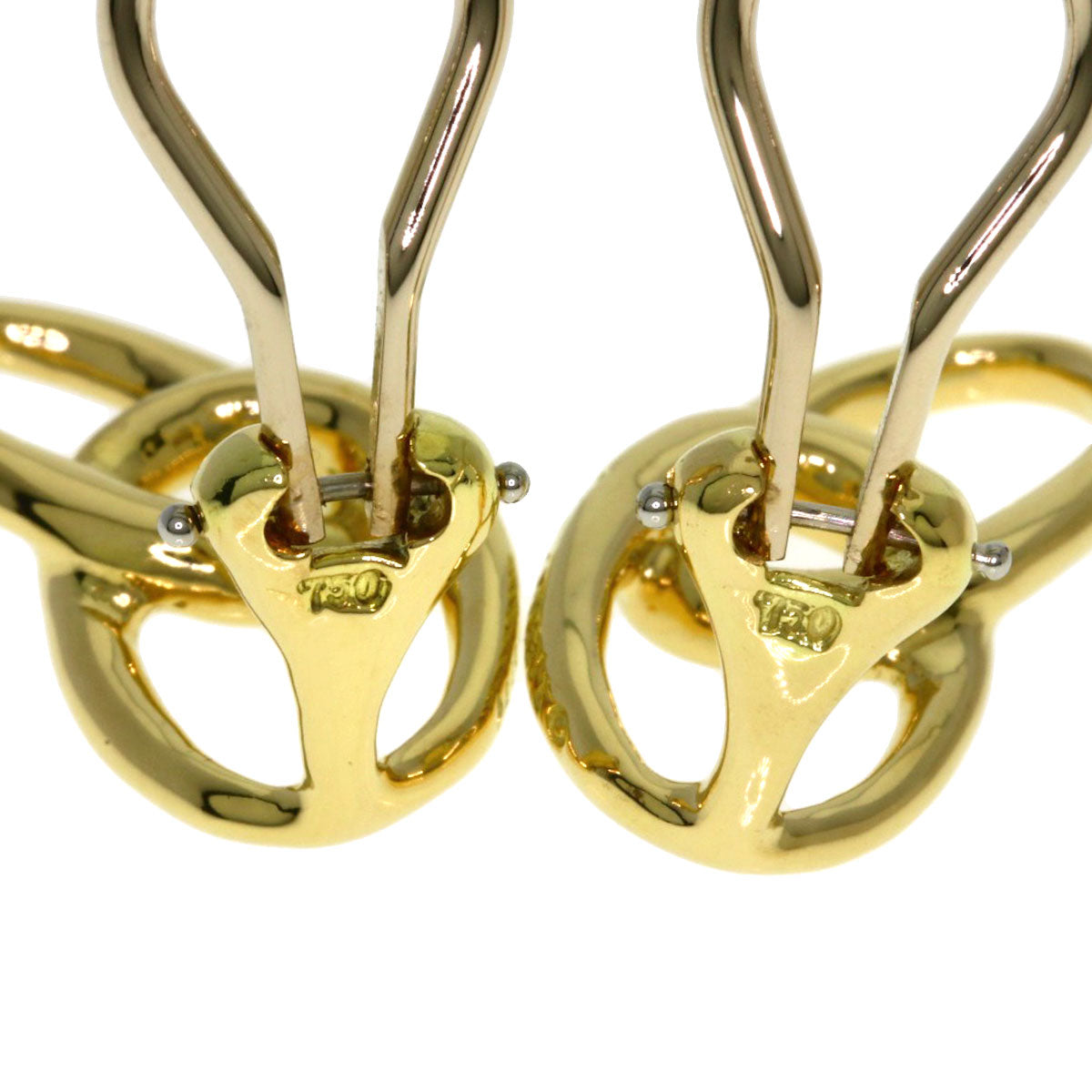 TIFFANY&Co. Double loop Earring K18 Yellow Gold Ladies [Used]