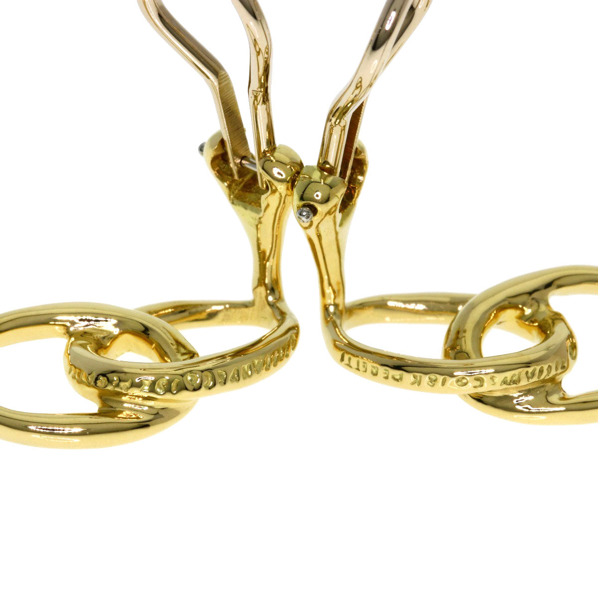 TIFFANY&Co. Double loop Earring K18 Yellow Gold Ladies [Used]