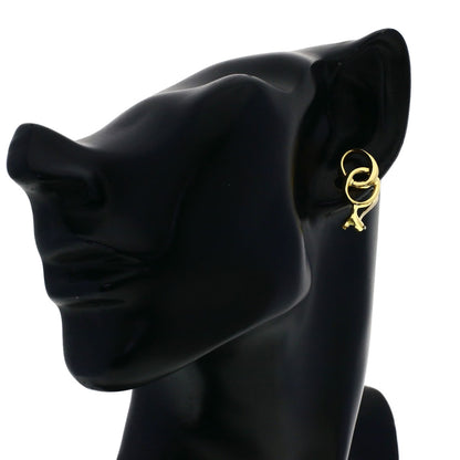 TIFFANY&Co. Double loop Earring K18 Yellow Gold Ladies [Used]