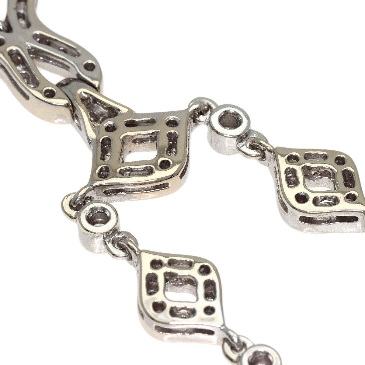 3.85ct Diamond Necklace K18 White Gold 53.2g　Ladies