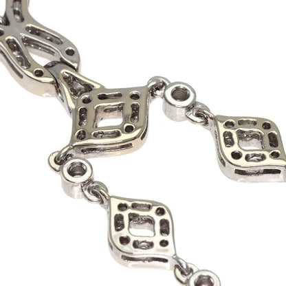 3.85ct Diamond Necklace K18 White Gold 53.2g　Ladies