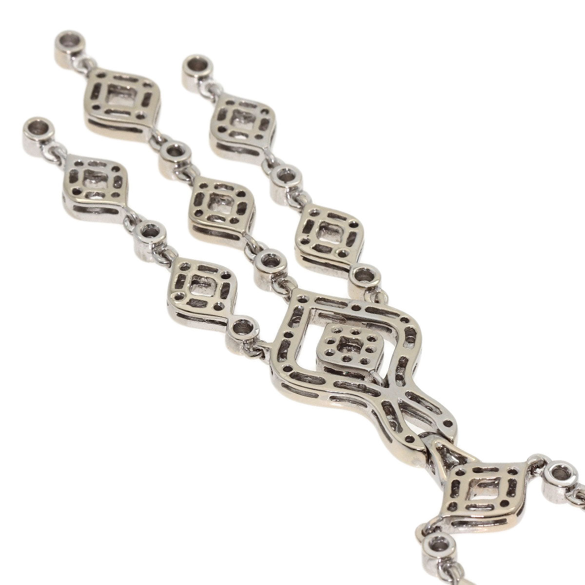 3.85ct Diamond Necklace K18 White Gold 53.2g　Ladies
