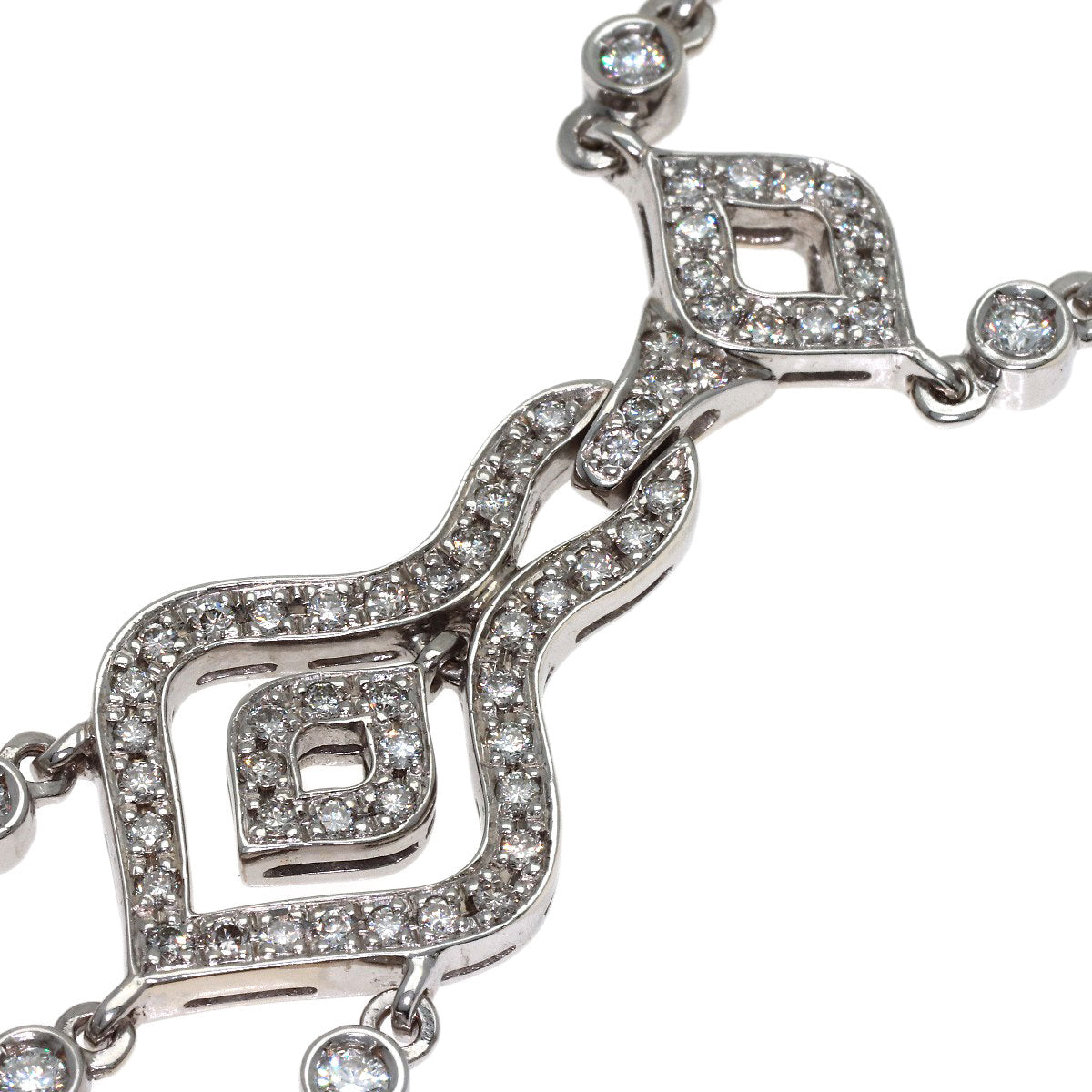 3.85ct Diamond Necklace K18 White Gold 53.2g　Ladies