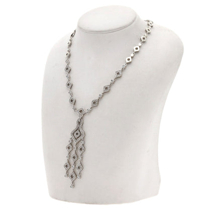 3.85ct Diamond Necklace K18 White Gold 53.2g　Ladies