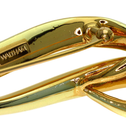 WALTHAM swing diamond Brooch K18 Yellow Gold Ladies [Used]