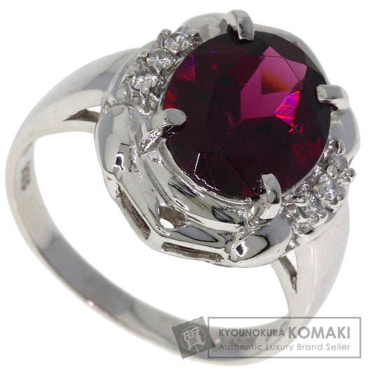 TASAKI Garnet Diamond Ring K18 White Gold Ladies [Used]