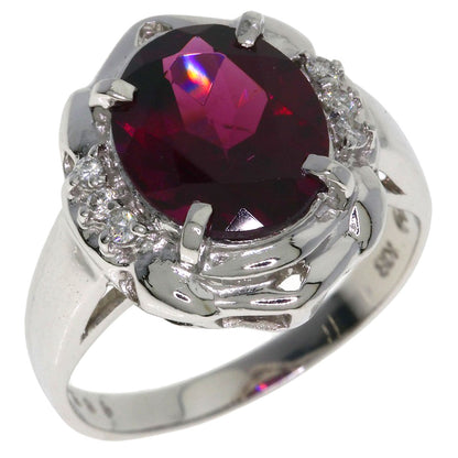 TASAKI Garnet Diamond Ring K18 White Gold Ladies [Used]