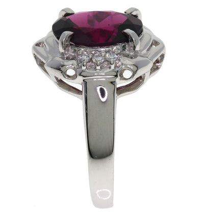 TASAKI Garnet Diamond Ring K18 White Gold Ladies [Used]