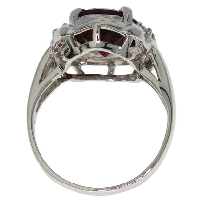 TASAKI Garnet Diamond Ring K18 White Gold Ladies [Used]