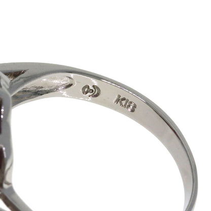 TASAKI Garnet Diamond Ring K18 White Gold Ladies [Used]