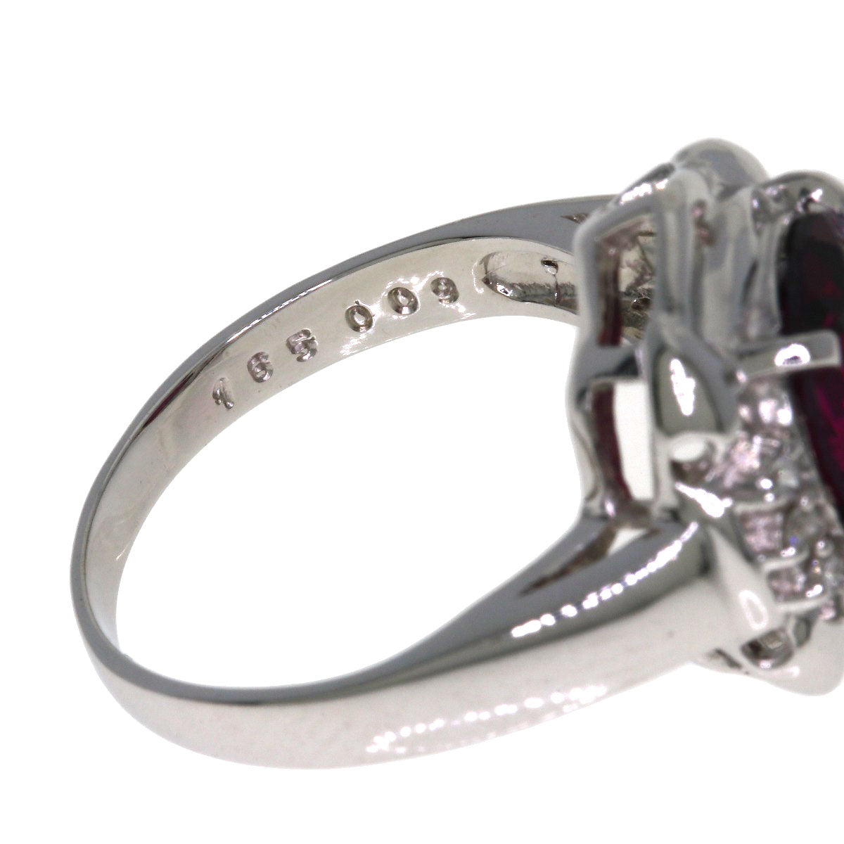 TASAKI Garnet Diamond Ring K18 White Gold Ladies [Used]