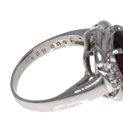 TASAKI Garnet Diamond Ring K18 White Gold Ladies [Used]