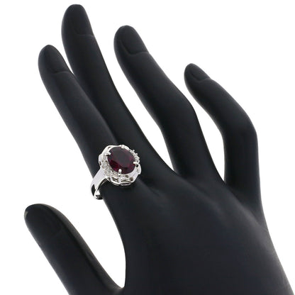 TASAKI Garnet Diamond Ring K18 White Gold Ladies [Used]