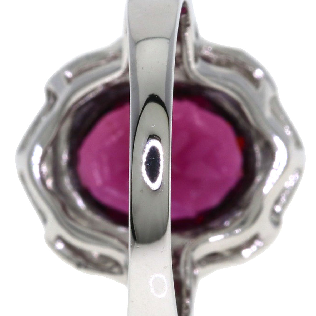 TASAKI Garnet Diamond Ring K18 White Gold Ladies [Used]