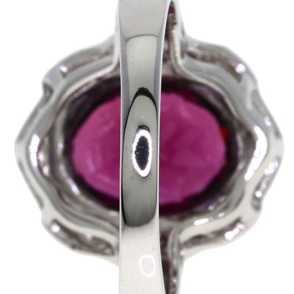 TASAKI Garnet Diamond Ring K18 White Gold Ladies [Used]