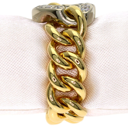 Pomellato Chain Heart Diamond Ring K18 Yellow Gold K18 White GoldLadies [Used]