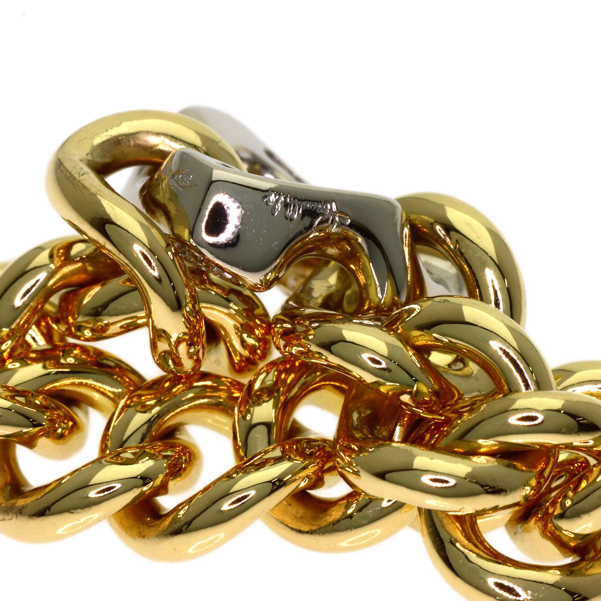 Pomellato Chain Heart Diamond Ring K18 Yellow Gold K18 White GoldLadies [Used]