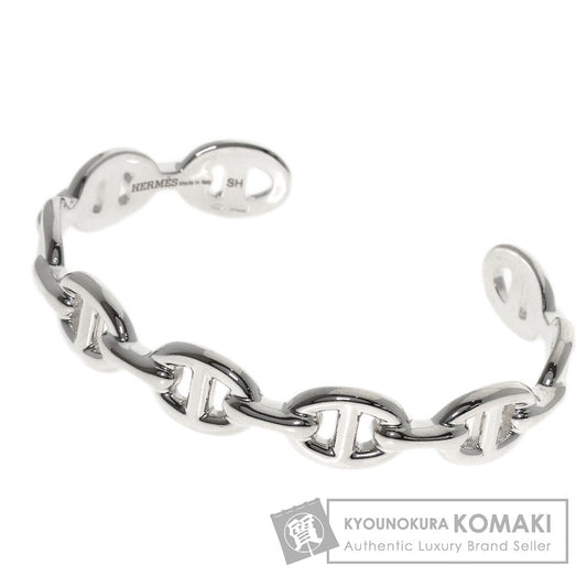 HERMES Shane Dunkle Enchainée Bangle Bracelet Silver Ladies [Used]