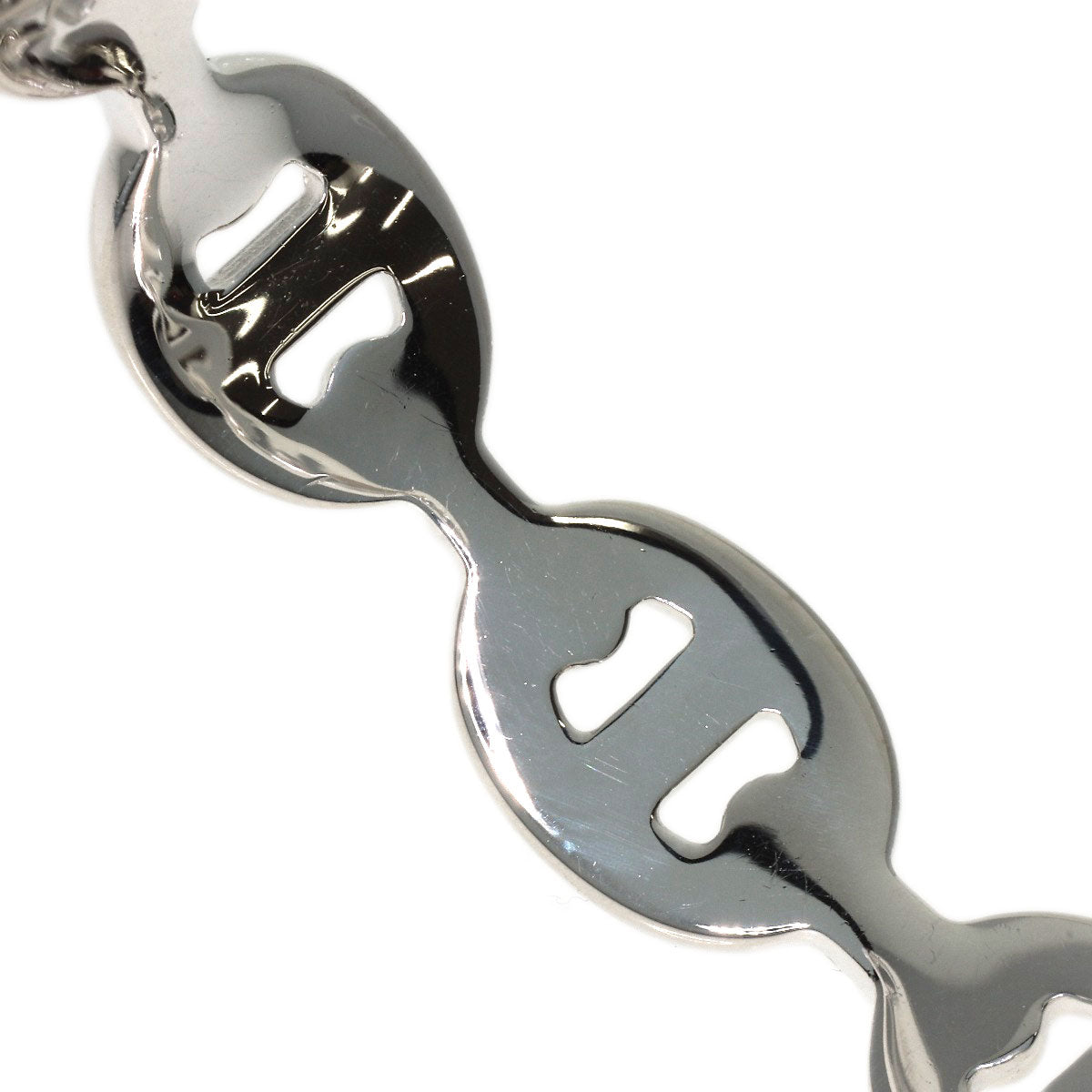 HERMES Shane Dunkle Enchainée Bangle Bracelet Silver Ladies [Used]