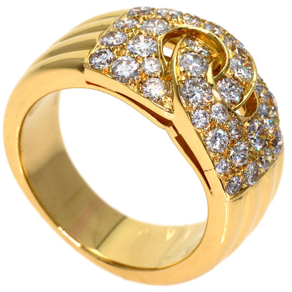 BVLGARI Vintage Diamond Ring K18 Yellow Gold Ladies [Used]