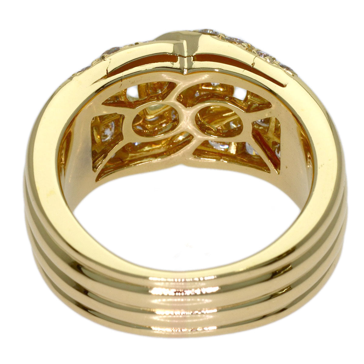 BVLGARI Vintage Diamond Ring K18 Yellow Gold Ladies [Used]