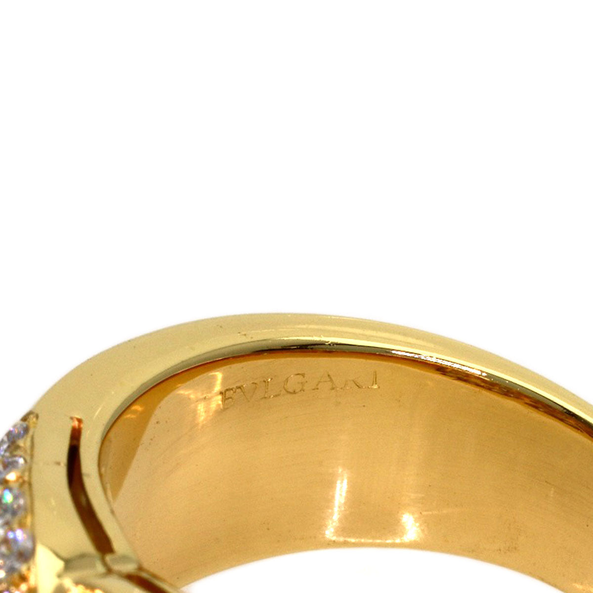 BVLGARI Vintage Diamond Ring K18 Yellow Gold Ladies [Used]