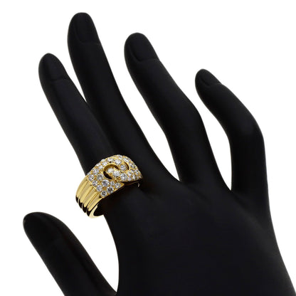 BVLGARI Vintage Diamond Ring K18 Yellow Gold Ladies [Used]