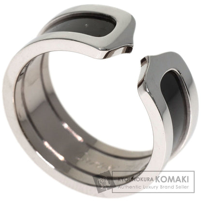 CARTIER C2 ring black lacquer # 55 Ring K18 White Gold Ladies [Used]