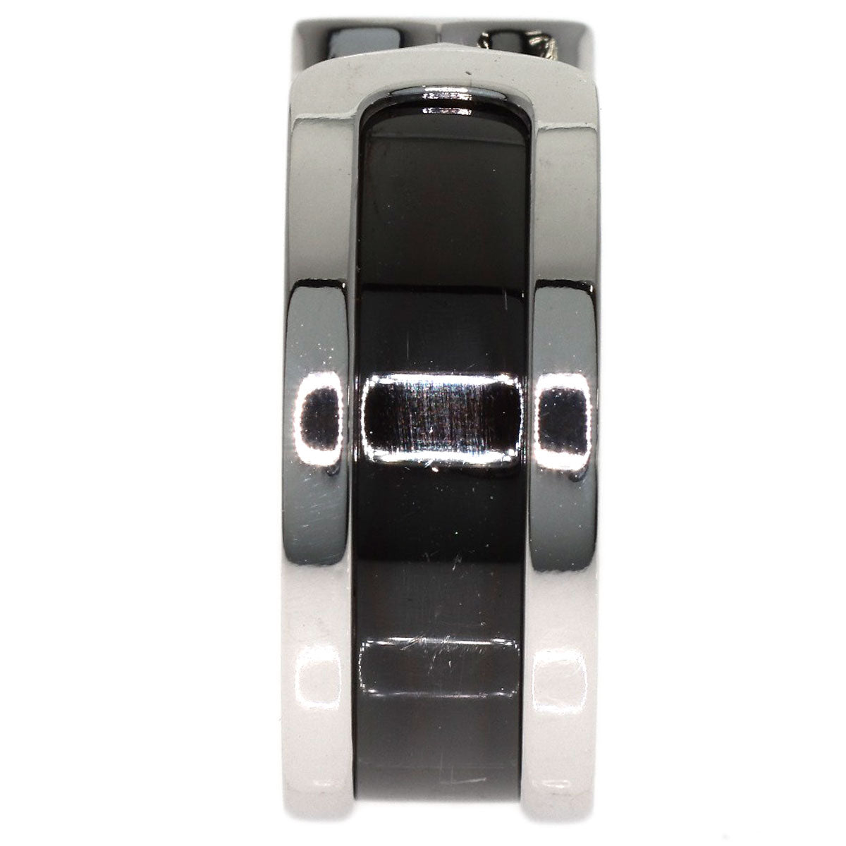 CARTIER C2 ring black lacquer # 55 Ring K18 White Gold Ladies [Used]