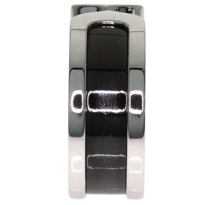 CARTIER C2 ring black lacquer # 55 Ring K18 White Gold Ladies [Used]