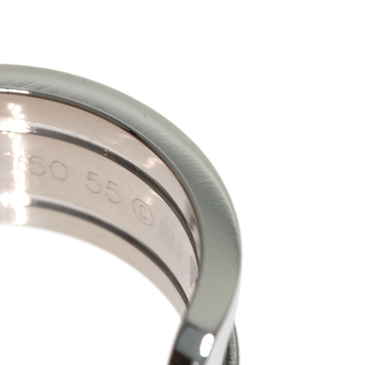 CARTIER C2 ring black lacquer # 55 Ring K18 White Gold Ladies [Used]