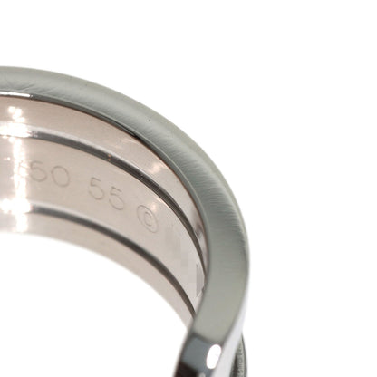 CARTIER C2 ring black lacquer # 55 Ring K18 White Gold Ladies [Used]