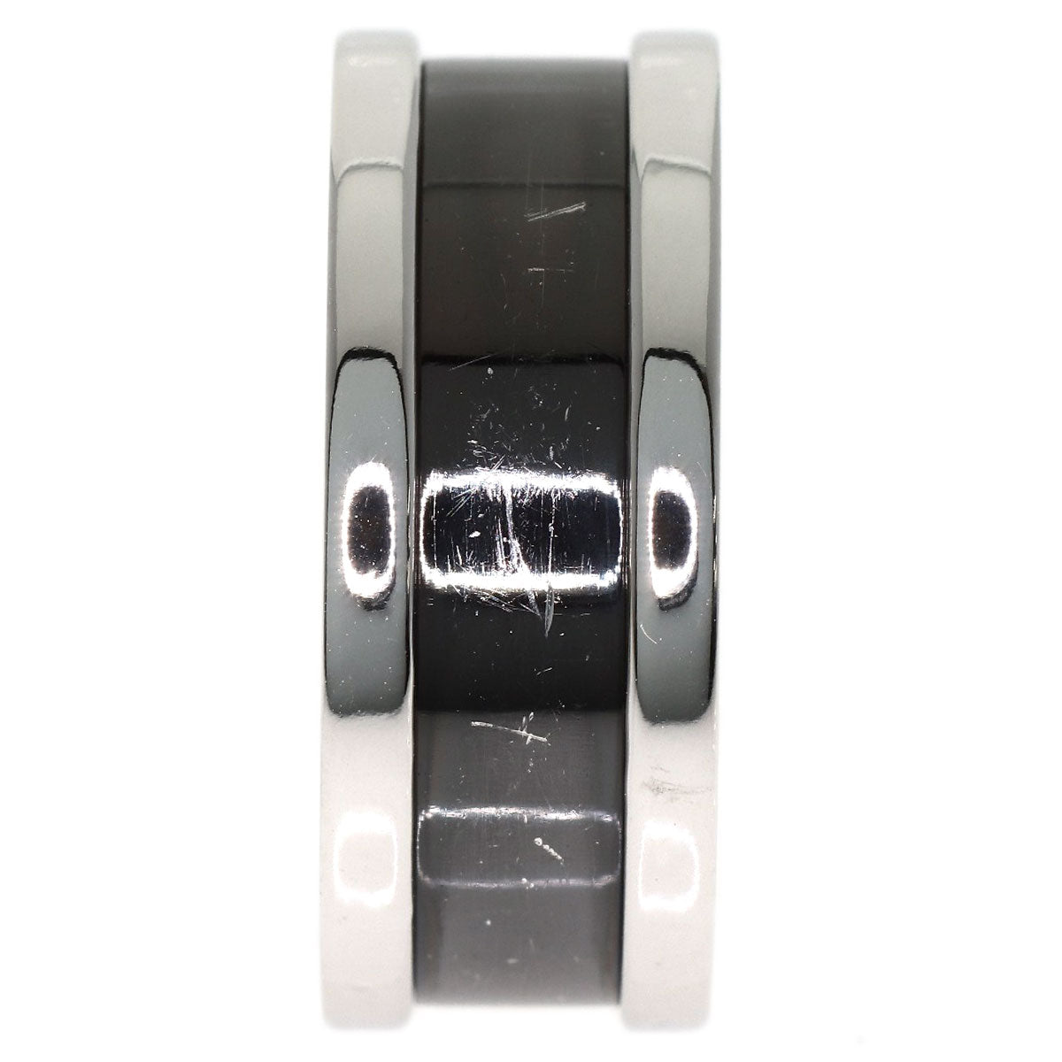 CARTIER C2 ring black lacquer # 55 Ring K18 White Gold Ladies [Used]
