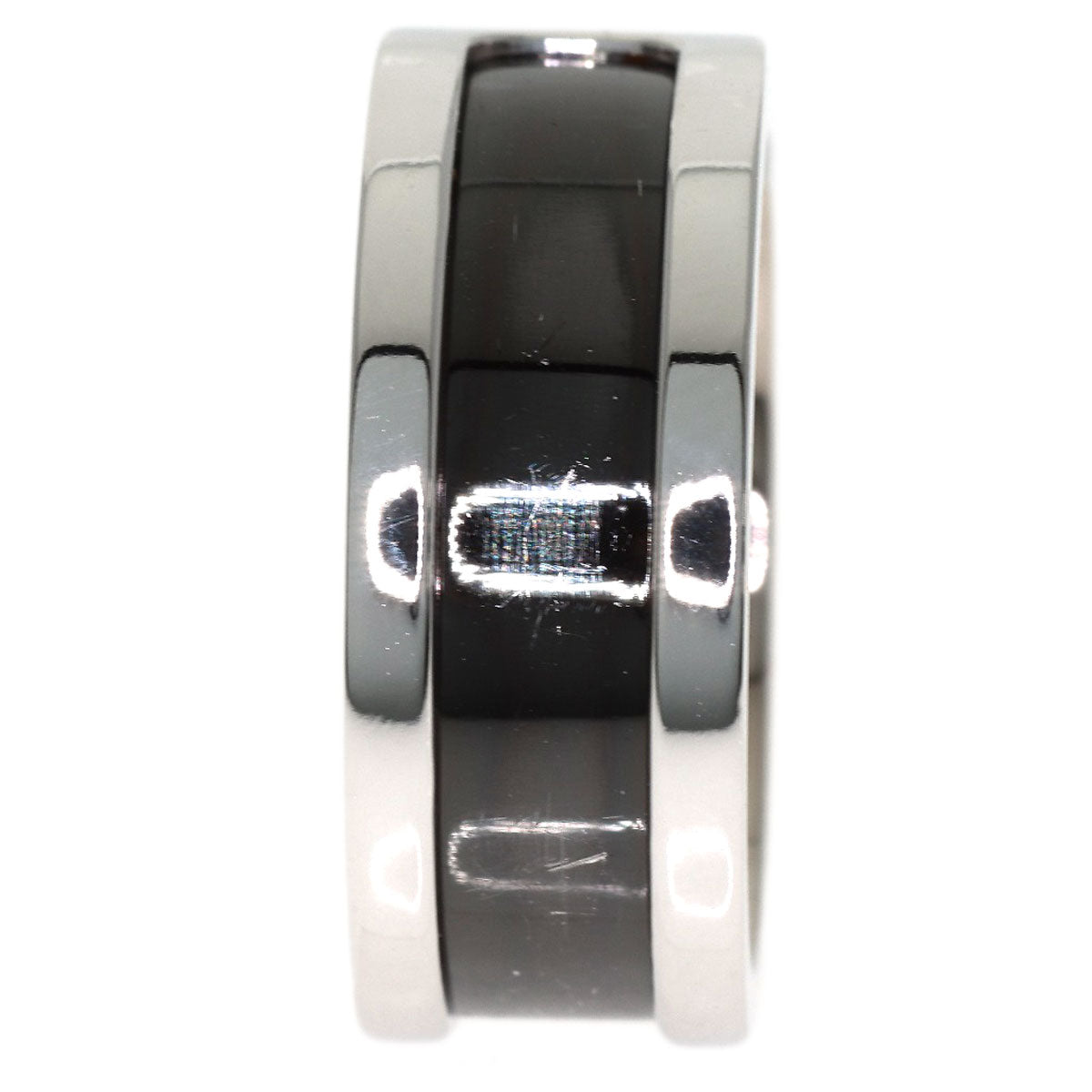 CARTIER C2 ring black lacquer # 55 Ring K18 White Gold Ladies [Used]