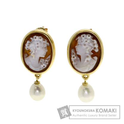 MIKIMOTO Perlita Cameo Pearl Pearl earring K18 Yellow Gold Ladies [Used]