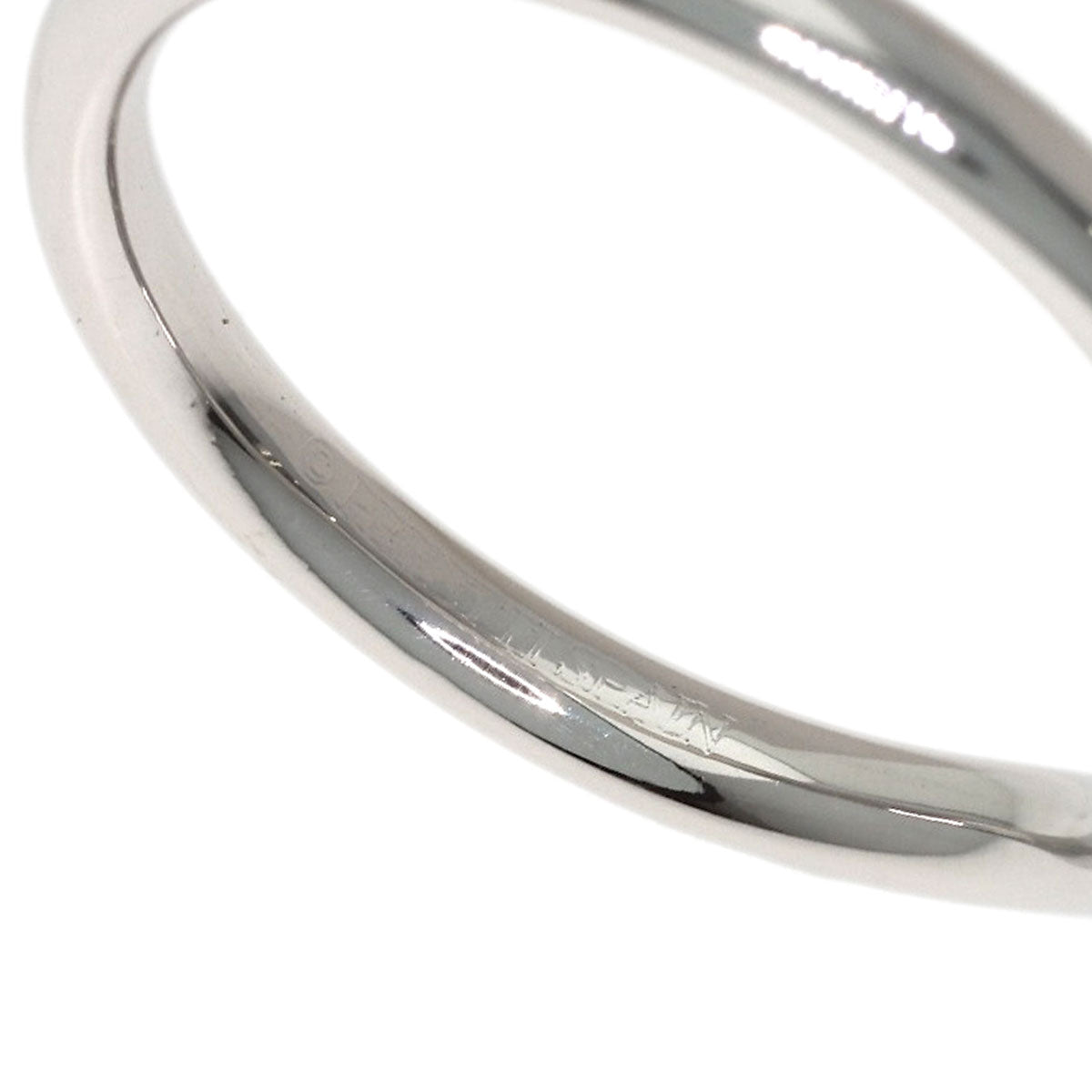 TIFFANY&Co. Curved Band 9P Diamond Ring Platinum PT950 Ladies [Used]