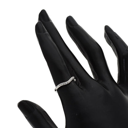 TIFFANY&Co. Curved Band 9P Diamond Ring Platinum PT950 Ladies [Used]