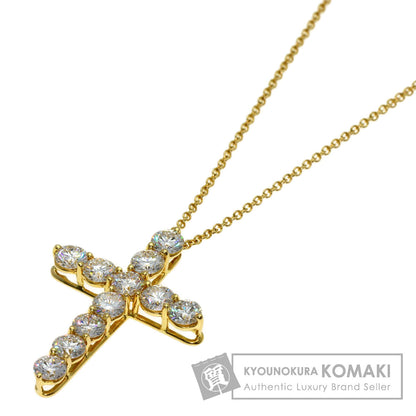 TIFFANY&Co. Large Cross Diamond Necklace K18 Yellow Gold Ladies [Used]