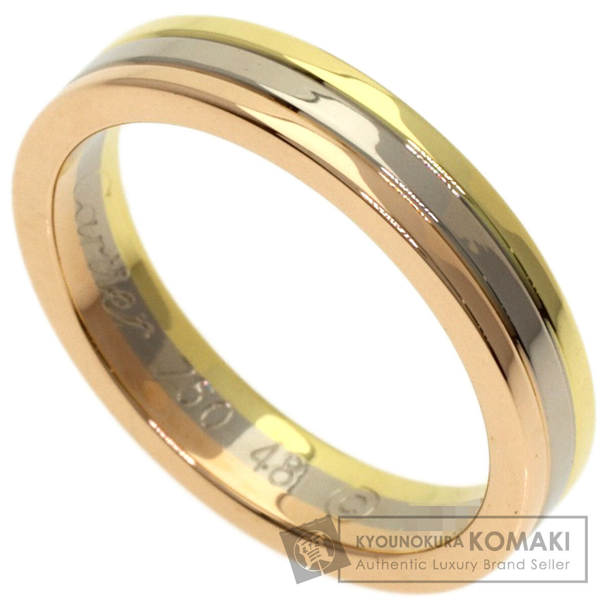 CARTIER Three colors # 48 Ring K18 Yellow Gold K18 White GoldLadies [Used]