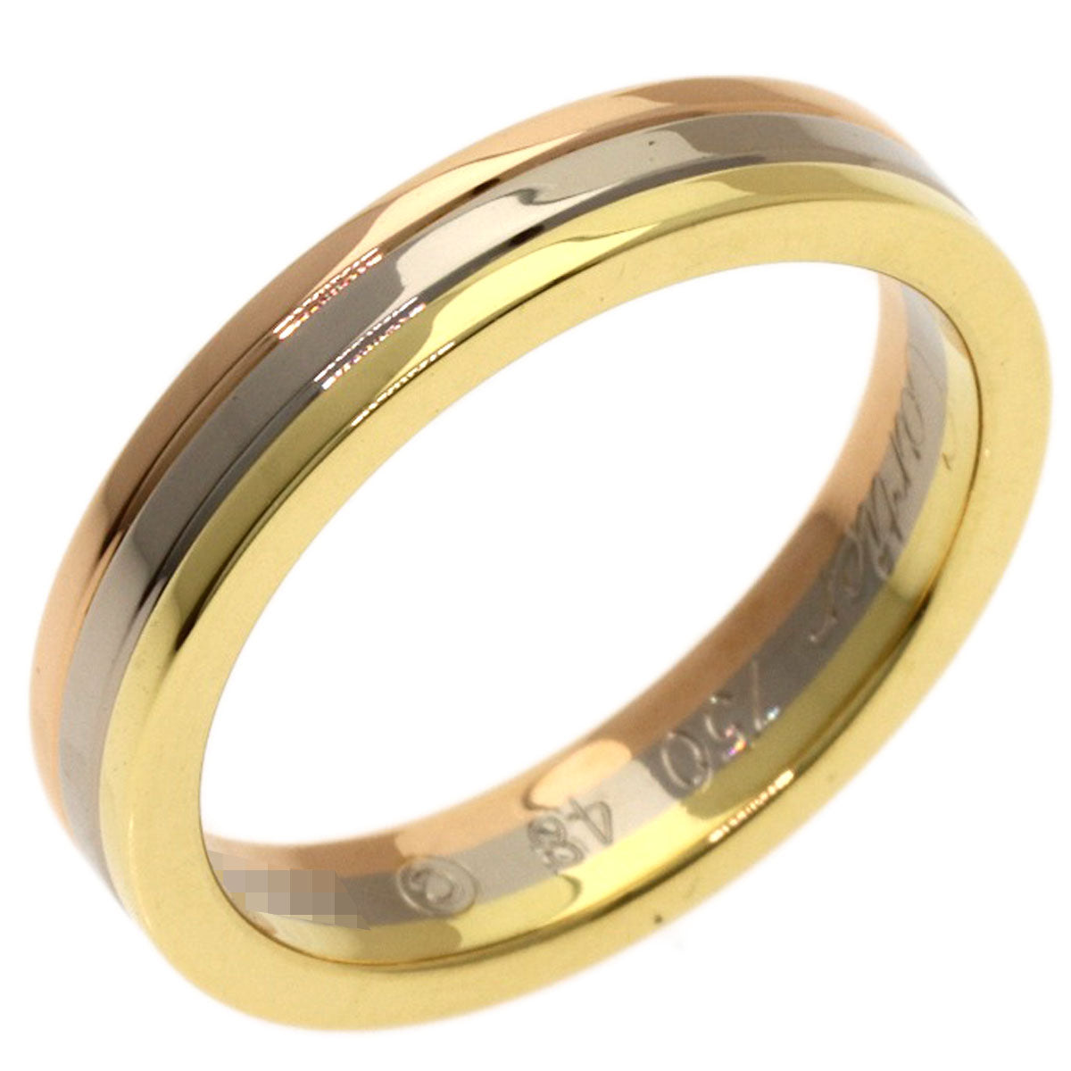 CARTIER Three colors # 48 Ring K18 Yellow Gold K18 White GoldLadies [Used]
