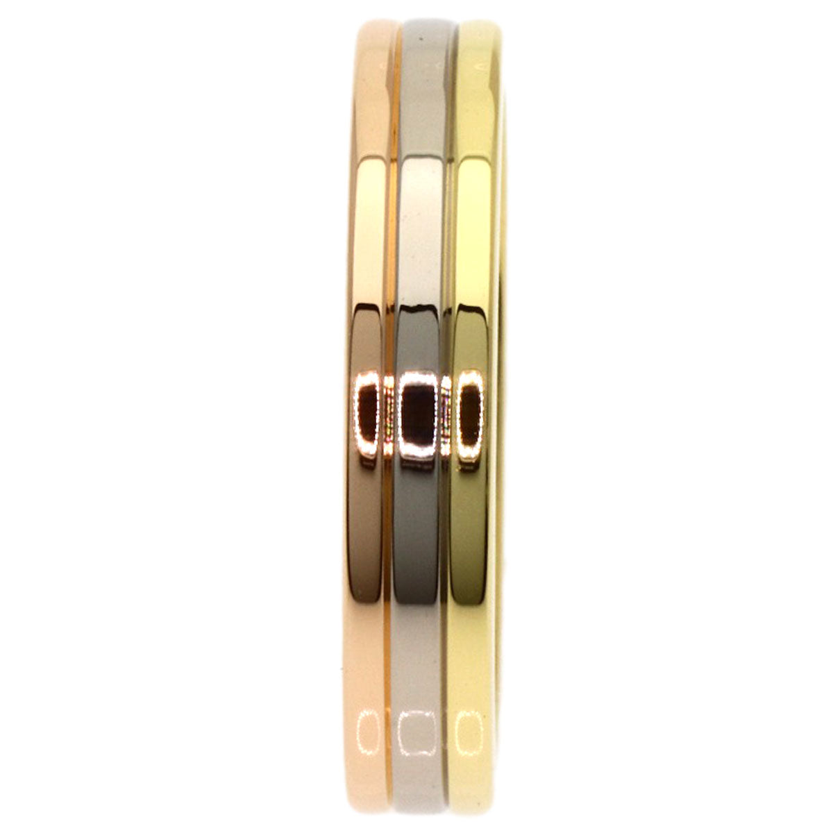 CARTIER Three colors # 48 Ring K18 Yellow Gold K18 White GoldLadies [Used]