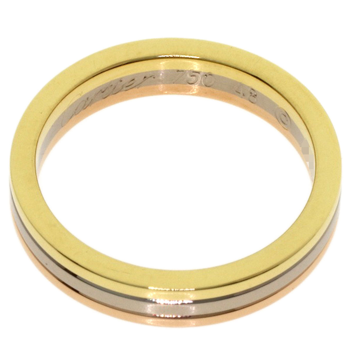 CARTIER Three colors # 48 Ring K18 Yellow Gold K18 White GoldLadies [Used]