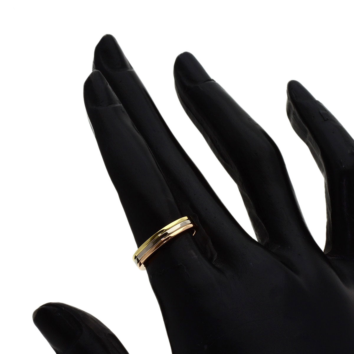 CARTIER Three colors # 48 Ring K18 Yellow Gold K18 White GoldLadies [Used]