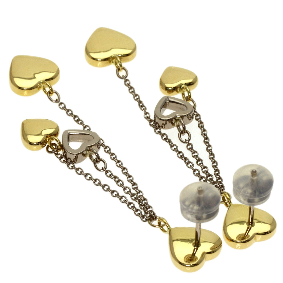 TIFFANY&Co. multi heart drop earring K18 Yellow Gold K18 White GoldLadies [Used]