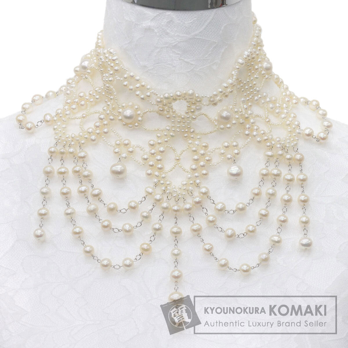 Pearl Pearl Necklace Silver 144.1g　Ladies